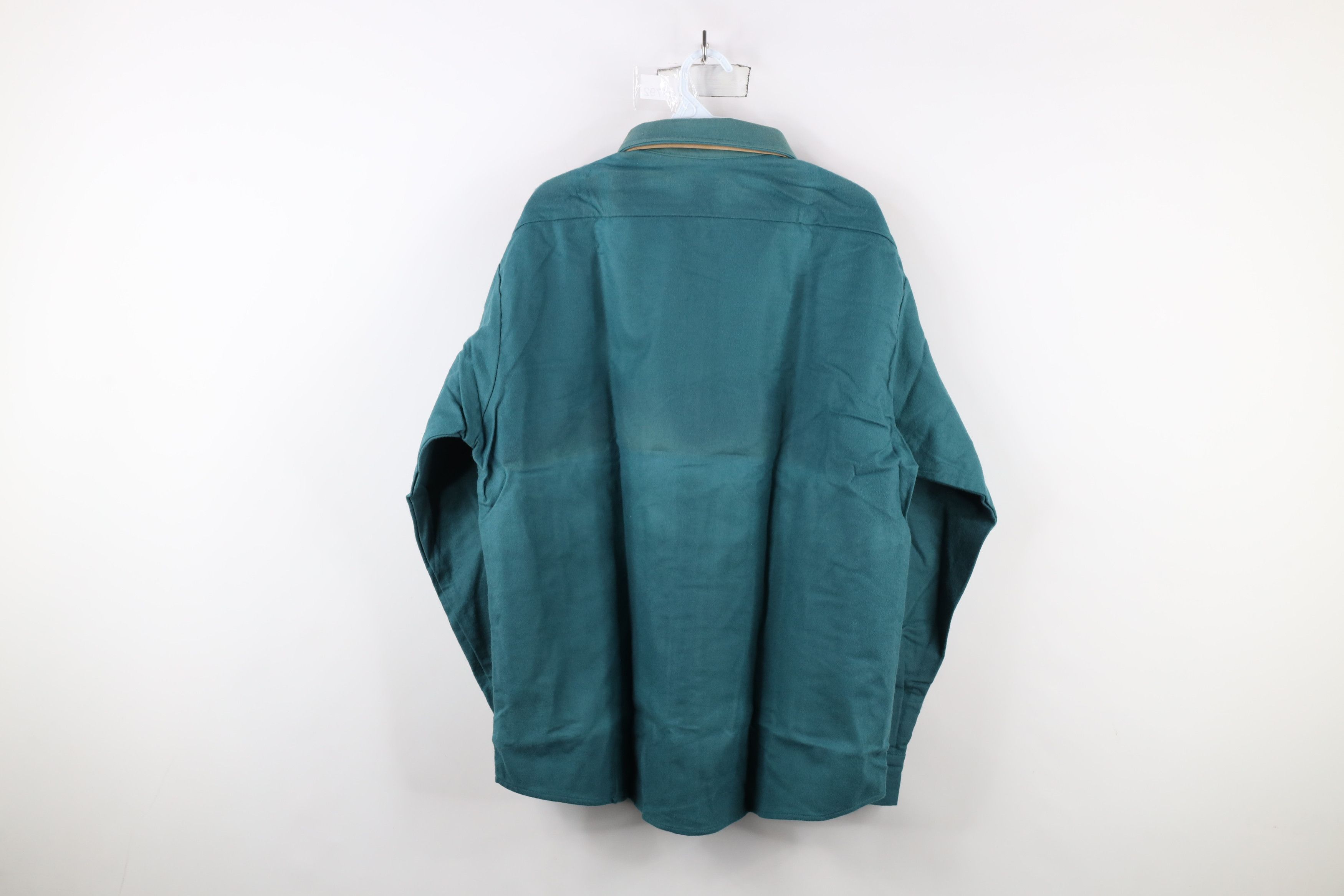 Vintage Deadstock Vintage 80s 90s Streetwear Button Shirt Teal USA Size US XL / EU 56 / 4 - 12 Thumbnail