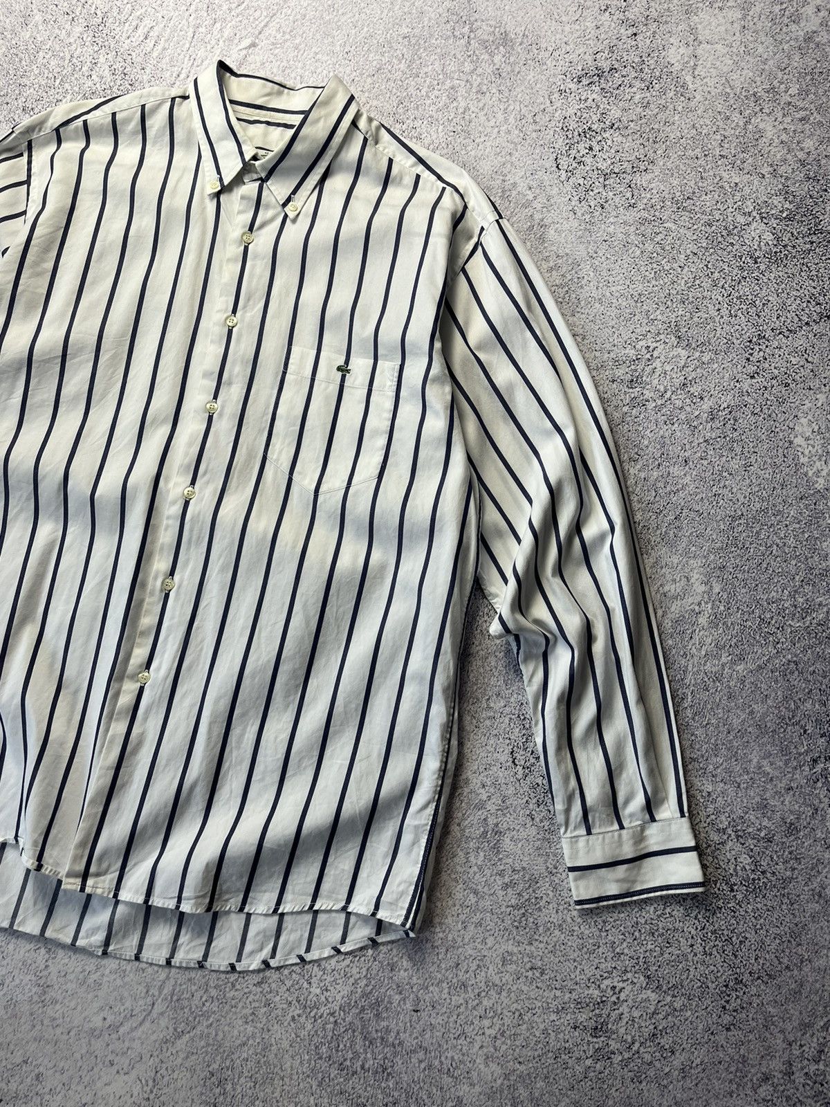 Lacoste Vintage Lacoste Striped Long Sleeved Shirt Rare Size US L / EU 52-54 / 3 - 4 Thumbnail