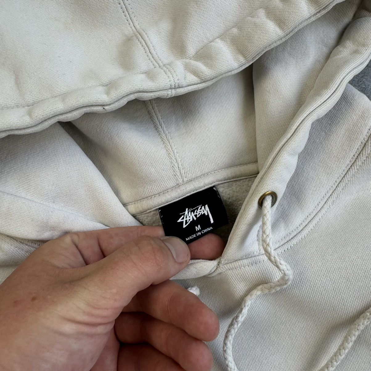 Stussy VINTAGE Y2K STUSSY FLAME 8 BALL BEIGE HOODIE Size US M / EU 48-50 / 2 - 5 Thumbnail