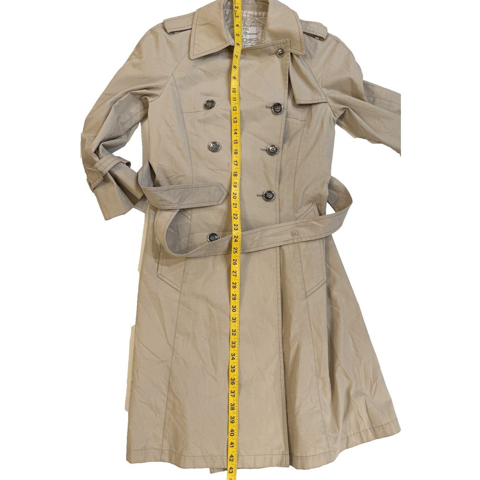 London Fog Vintage 80s London Fog Coat Mens Med Tan Trench Epaulet Size US M / EU 48-50 / 2 - 8 Thumbnail