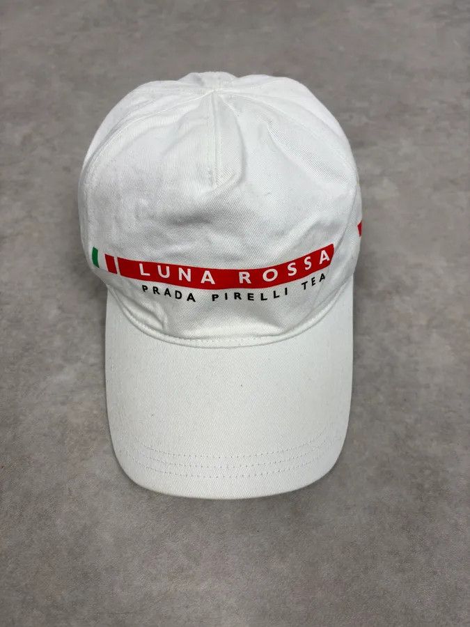 Prada Prada Luna Rossa Pirelli White Logo Racing Cap Size ONE SIZE - 4 Thumbnail