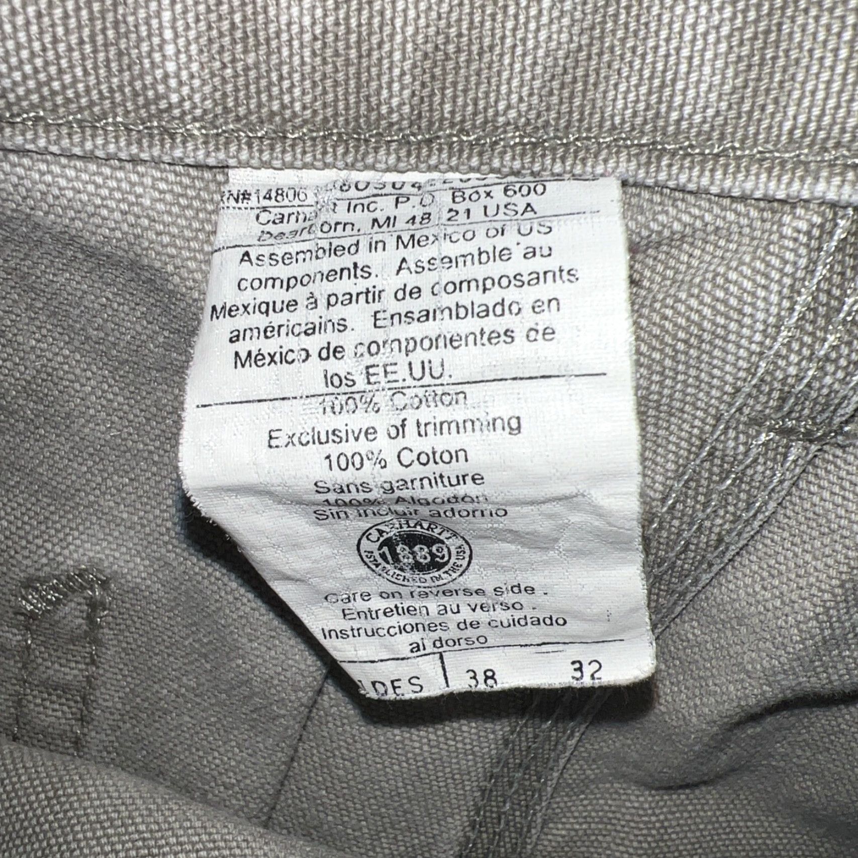 Carhartt VINTAGE Carhartt 1889 Beige Pants Men 38x32 Khaki Regular Inseam 32 Mens Clothing Size US 38 / EU 54 - 5 Thumbnail