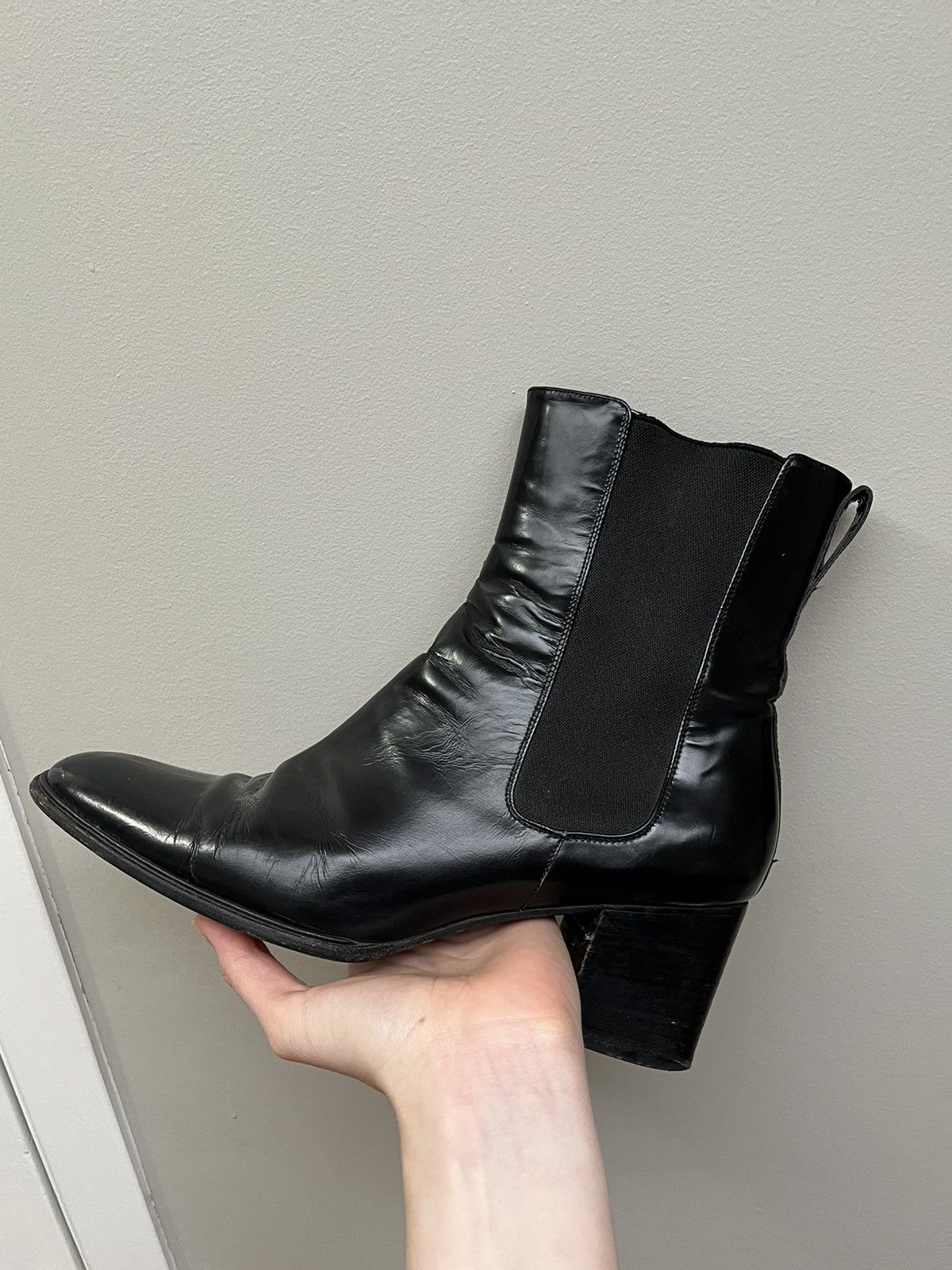 Gucci Vintage GUCCI side gore boots in black leather Size US 9.5 / IT 39.5 - 2 Thumbnail