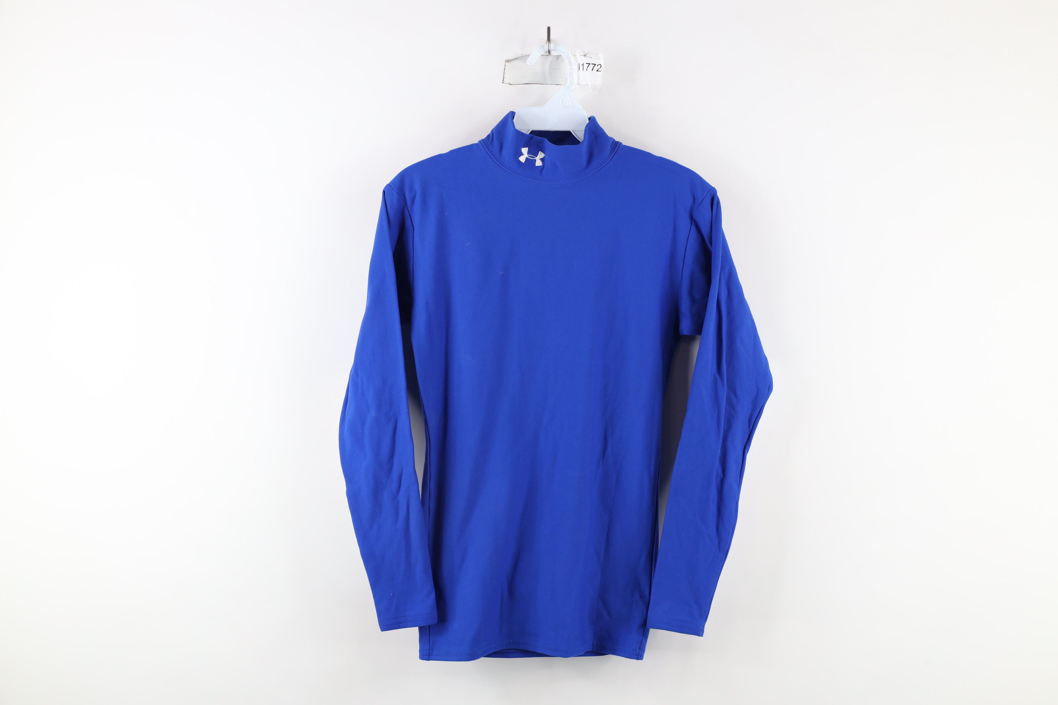 Under Armour × Vintage Under Armour Compression Mock Neck Training T-Shirt Blue Size US S / EU 44-46 / 1 - 1 Thumbnail