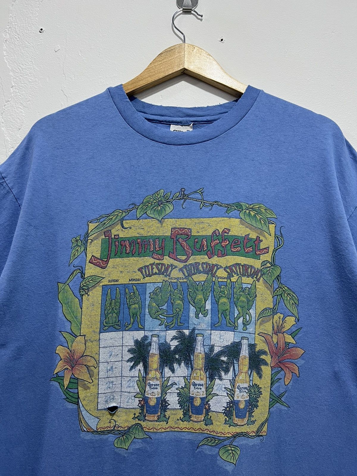 Band Tees × Vintage Vintage Jimmy Buffett Tour Tshirt Size US XL / EU 56 / 4 - 2 Thumbnail