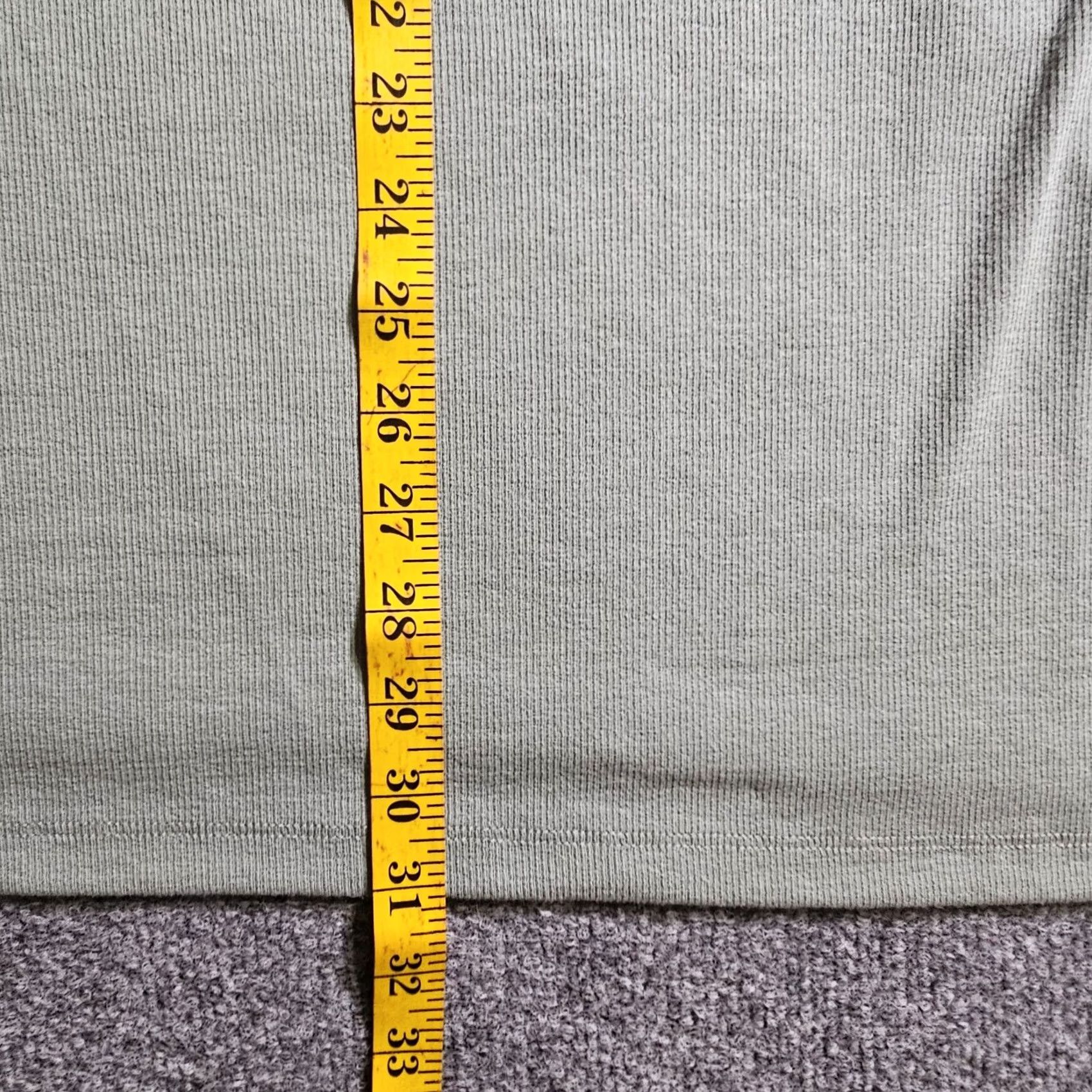 Soft Surroundings Soft Surroundings Shirt Womens 1X Green Ribbed Double V Long Sleeve Stretchy Size XL / US 12-14 / IT 48-50 - 6 Thumbnail