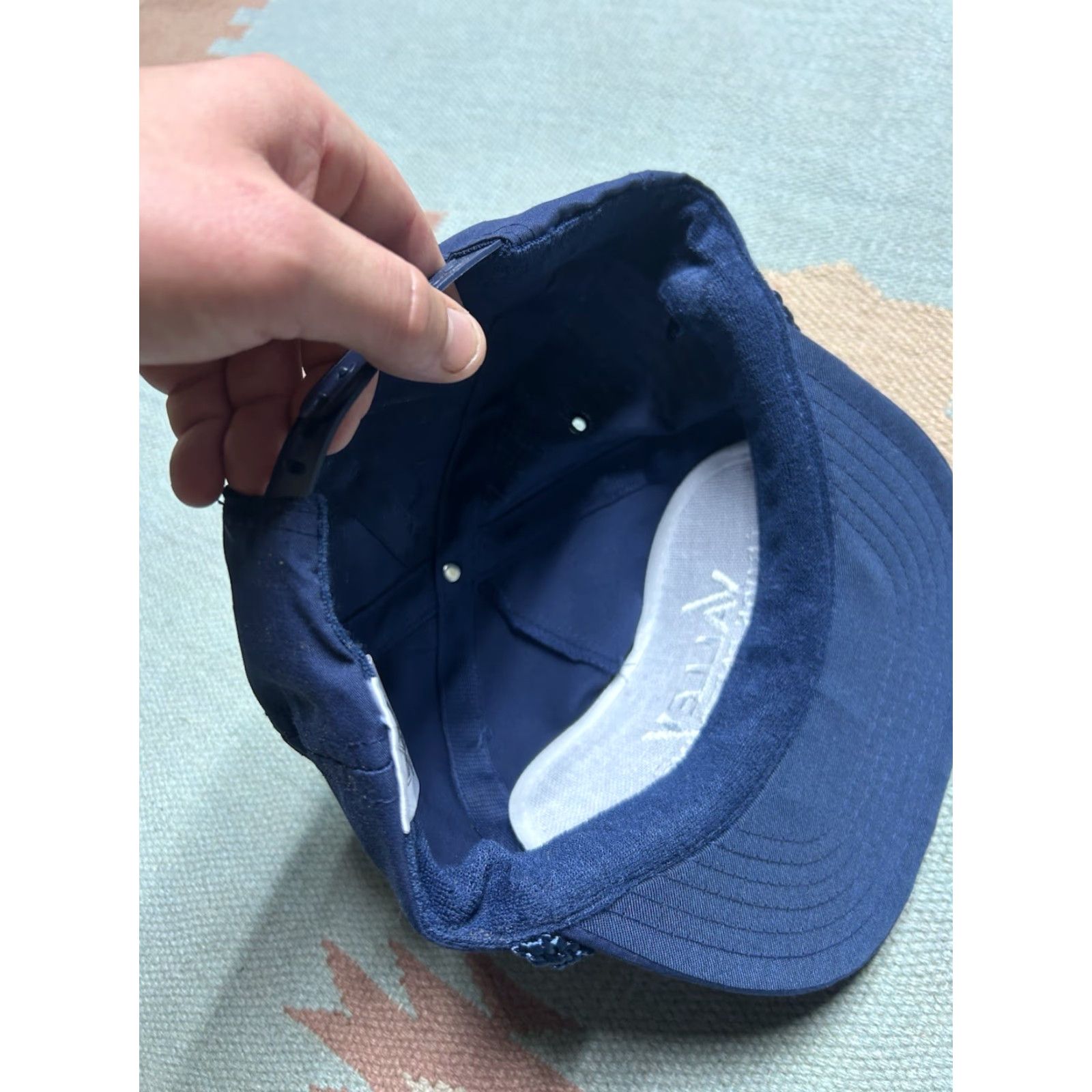 Vintage VINTAGE SnapBack Hat Cap Valley Truck Parts Inc Michigan Blue Embroidered Adjustable Blue Men Snapback Hats Mens Size ONE SIZE - 6 Thumbnail