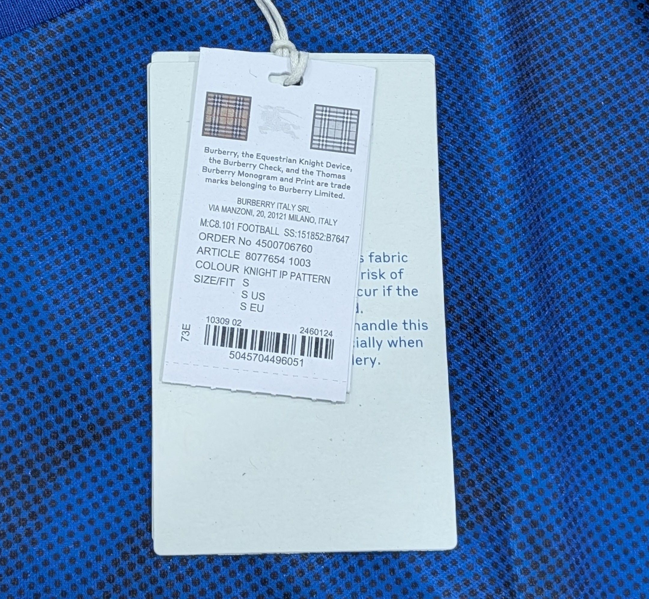 Burberry Burberry Floral Print Polyester Crewneck T-Shirt Blue Small Size US S / EU 44-46 / 1 - 8 Thumbnail