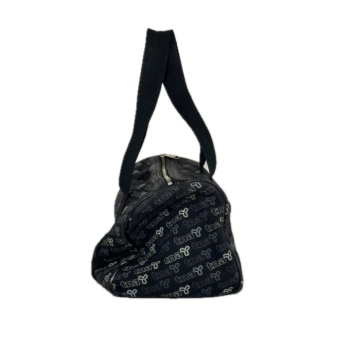 TNA Aritzia TNA Logo Small Black Canvas Duffel Bag Lined Pewter Size ONE SIZE - 3 Thumbnail