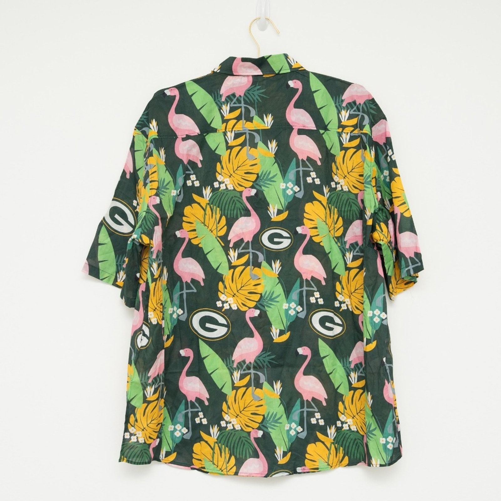 NFL NFL - Green Bay Packers Flamingo Leaf Motif Hawaiian Shirt Size US XXL / EU 58 / 5 - 2 Thumbnail