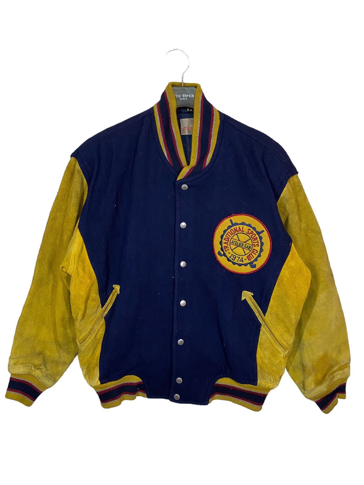 Vintage ‼️TRADITIONAL SPORT CLUB ATELIER VARSITY JACKET WOOL/LEATHER‼️ Size US L / EU 52-54 / 3 - 2 Thumbnail