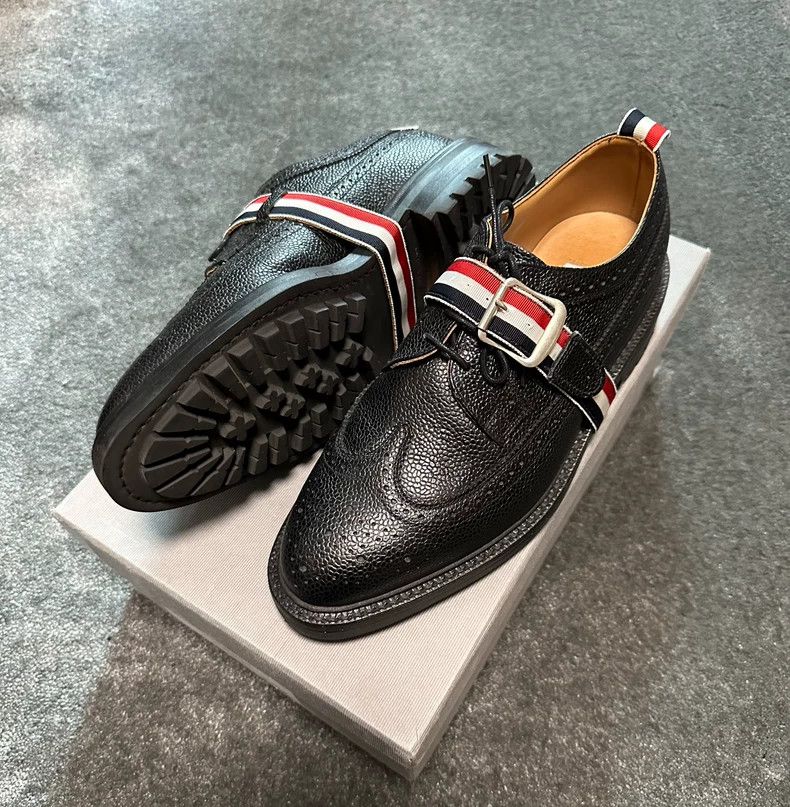 Thom Browne Thom Browne Battle color stripe tied leather shoes Size US 9 / EU 42 - 1 Thumbnail