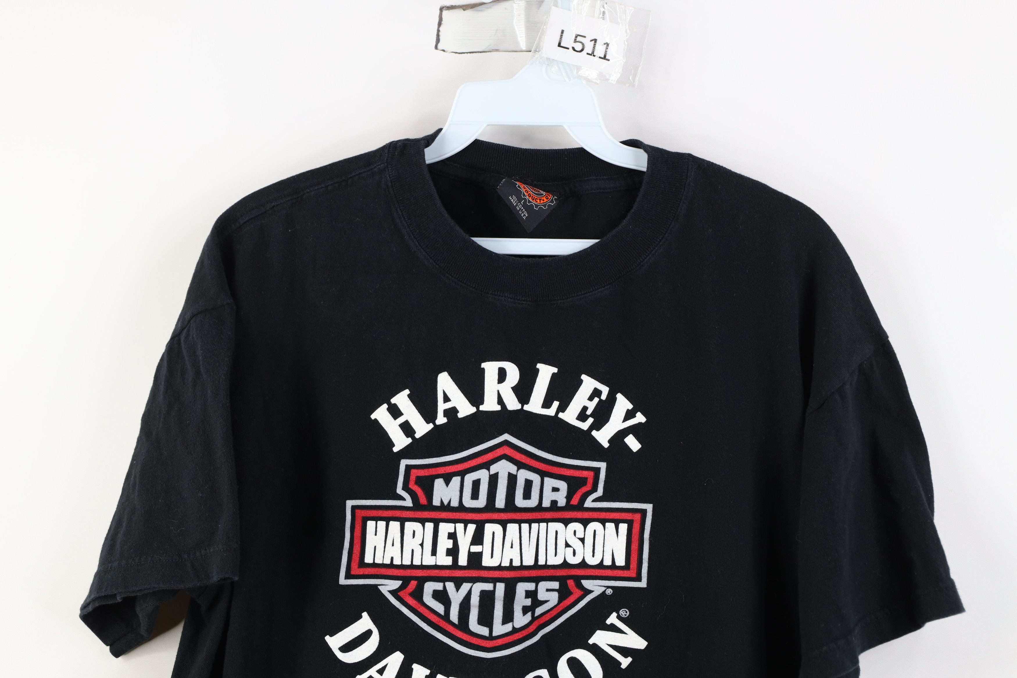 Harley Davidson Vintage 90s Harley Davidson Spell Big Logo T-Shirt USA Size US L / EU 52-54 / 3 - 2 Thumbnail