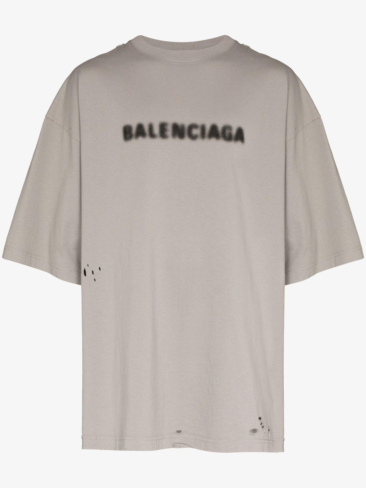 Balenciaga Balenciaga blurred logo distressed tee Size US XXS / EU 40 - 9 Thumbnail