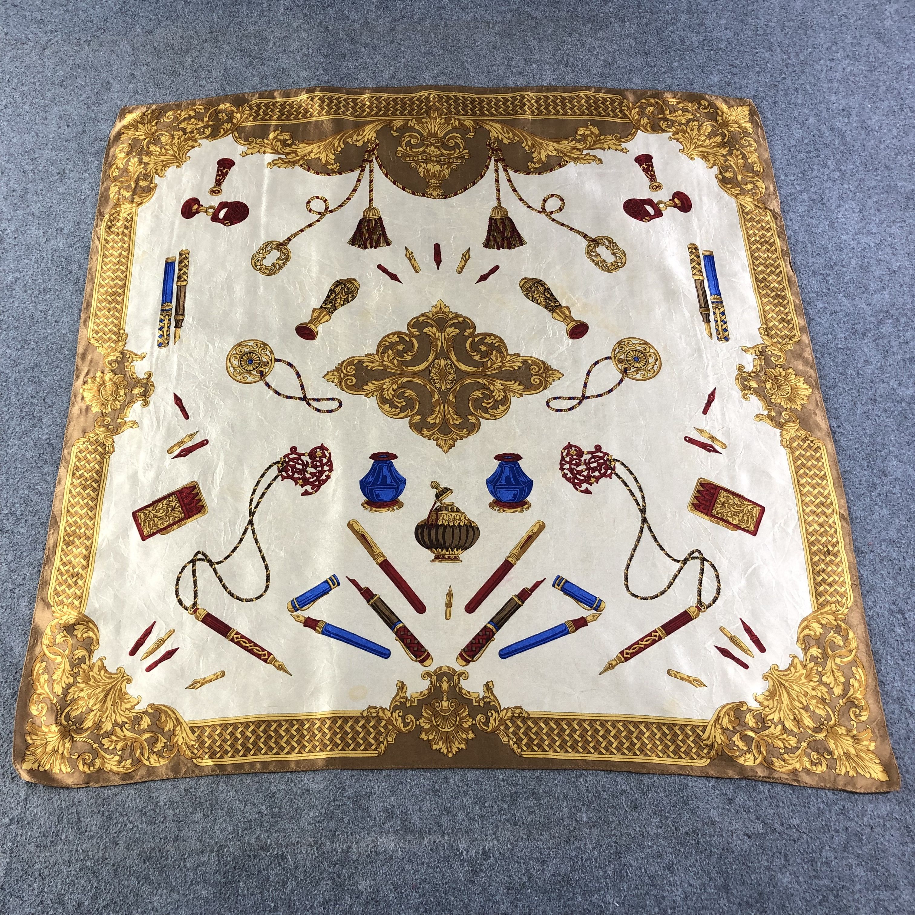 Vintage Luxury Design Silk Scarf M781 Size ONE SIZE - 1 Thumbnail