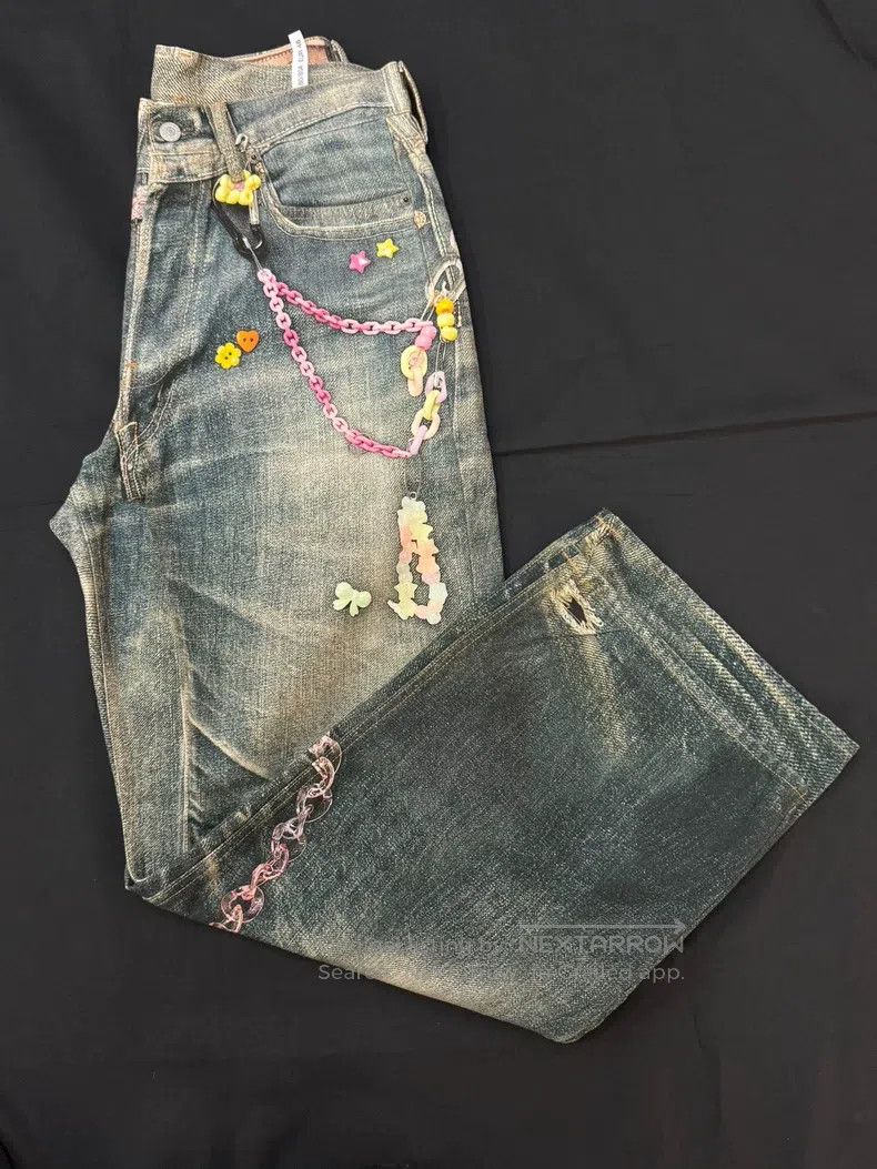Acne Studios Acne Studios Distressed Washed Candy Chain 3D Printed Jean Size US 30 / EU 46 - 1 Thumbnail