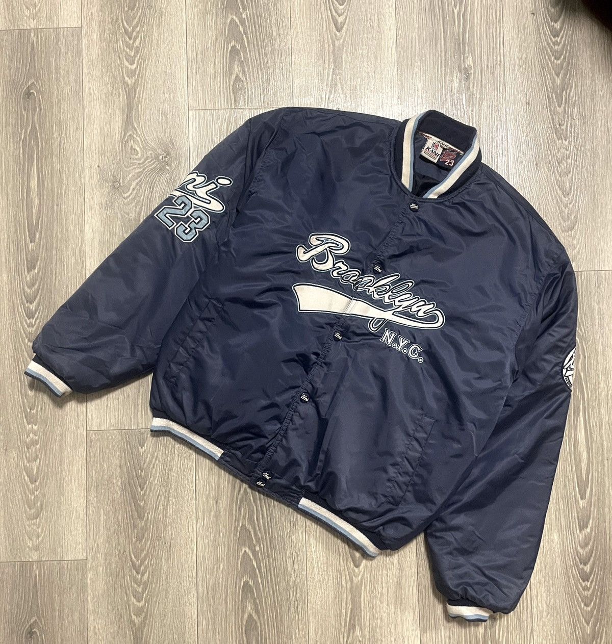 Karl Kani Vintage Karl Kani "Brooklyn 23" Varsity Bomber Jacket Size US XL / EU 56 / 4 - 1 Thumbnail