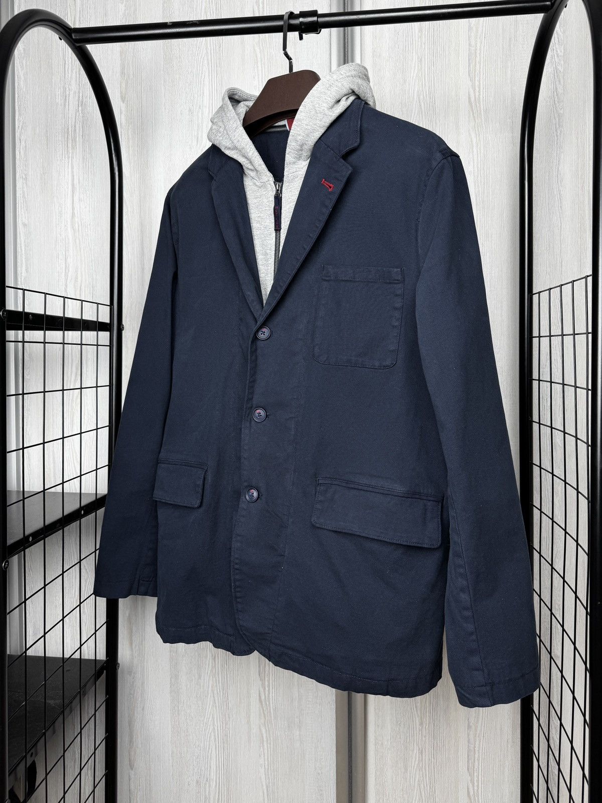 Hackett Hackett London navy blue cotton blazer with hood size 42 Size 42R - 5 Thumbnail