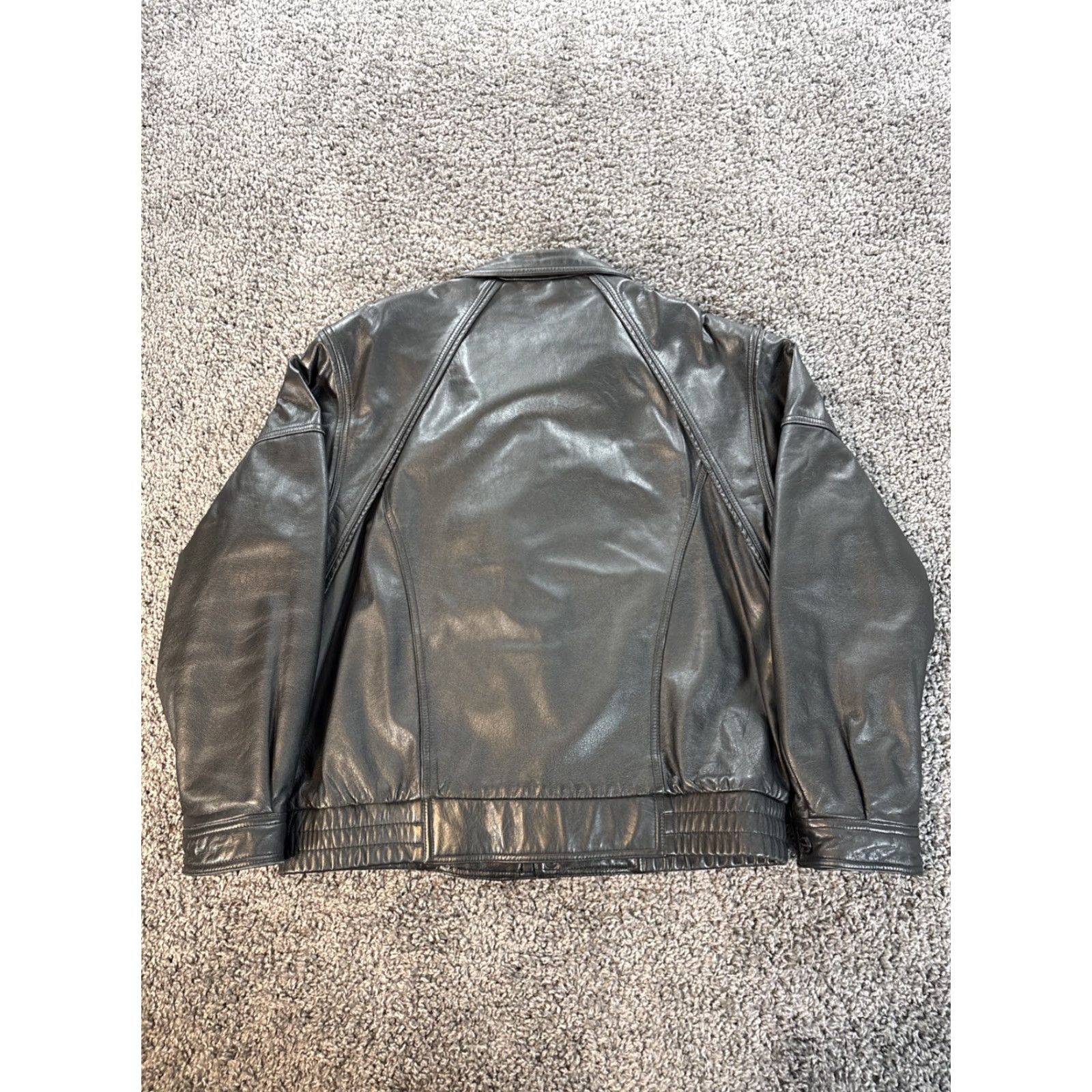 Vintage VINTAGE Wilsons Leather Bomber Jacket Mens L Black Thinsulate Thermal Lined Biker Size US L / EU 52-54 / 3 - 6 Thumbnail
