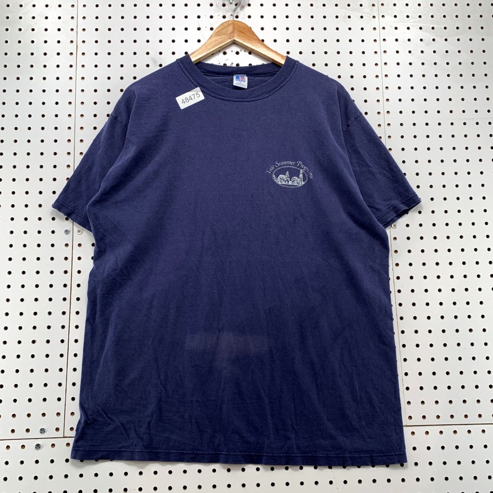 Russell Athletic VINTAGE Russell Athletic T Shirt Mens XL Navy Blue 90s Yale University Campus Skyline Graphic Print 1990s Collegiate Summer Programs Mens Size US XL / EU 56 / 4 - 2 Thumbnail