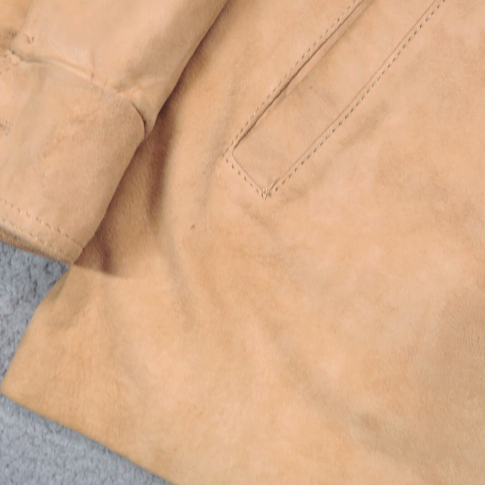 Vintage VINTAGE Woolrich Jacket Mens 38 (fits 40) Leather Suede Tan Utility 60s Tan Flap Size US XXS / EU 40 - 2 Thumbnail