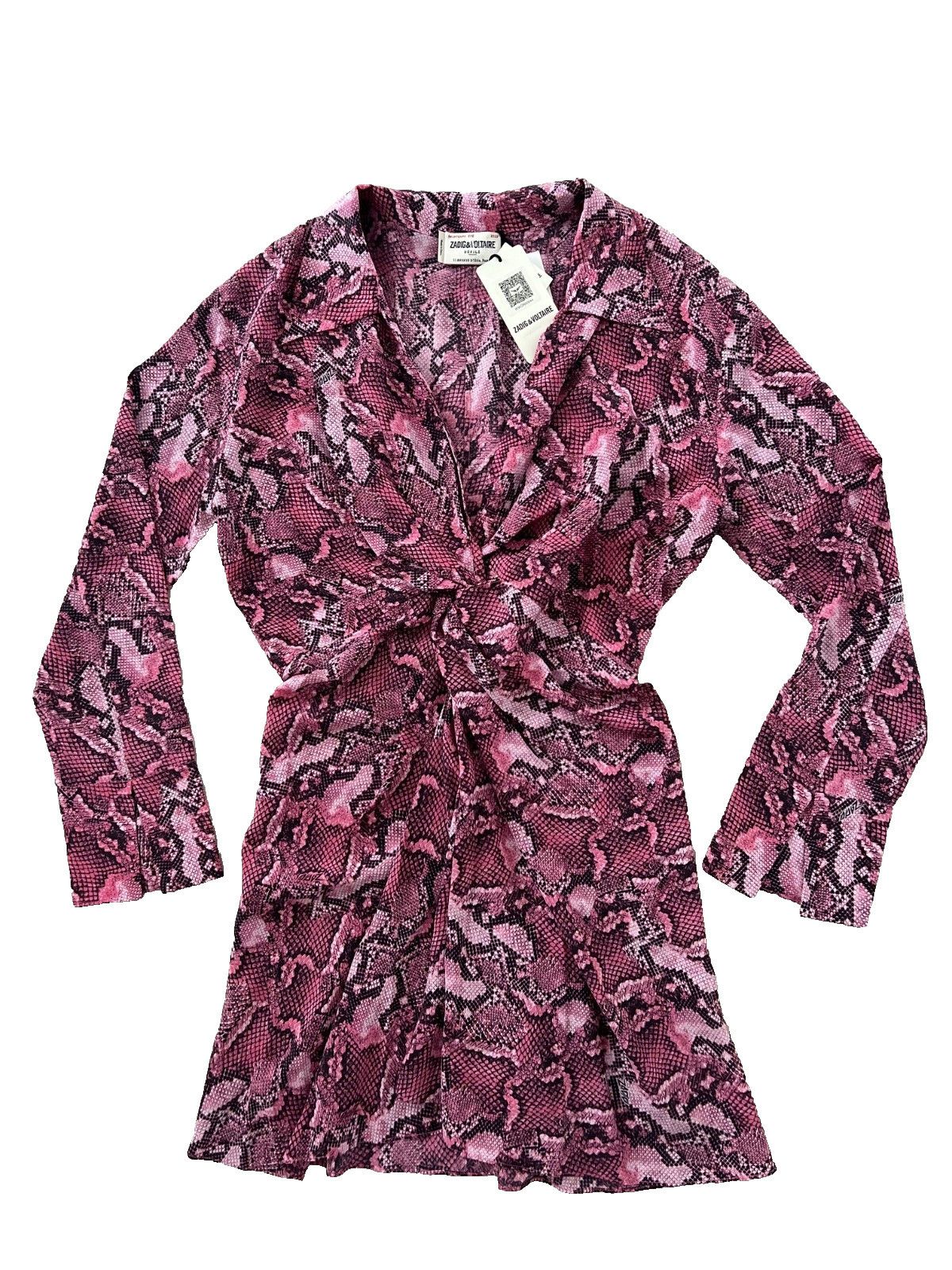 Zadig & Voltaire Zadig & Voltaire Défilé Rozo Snake Silk Print Dress Size L / US 10 / IT 46 - 3 Thumbnail