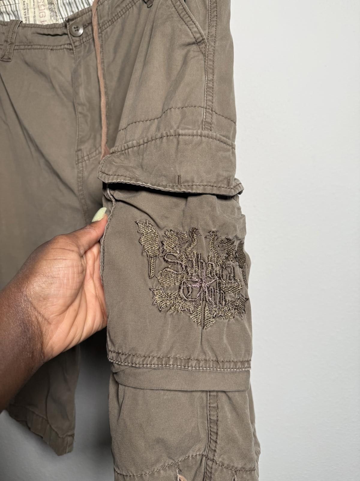 Designer Brown Y2K Grunge Baggy Cargo Shorts Size US 34 / EU 50 - 3 Thumbnail