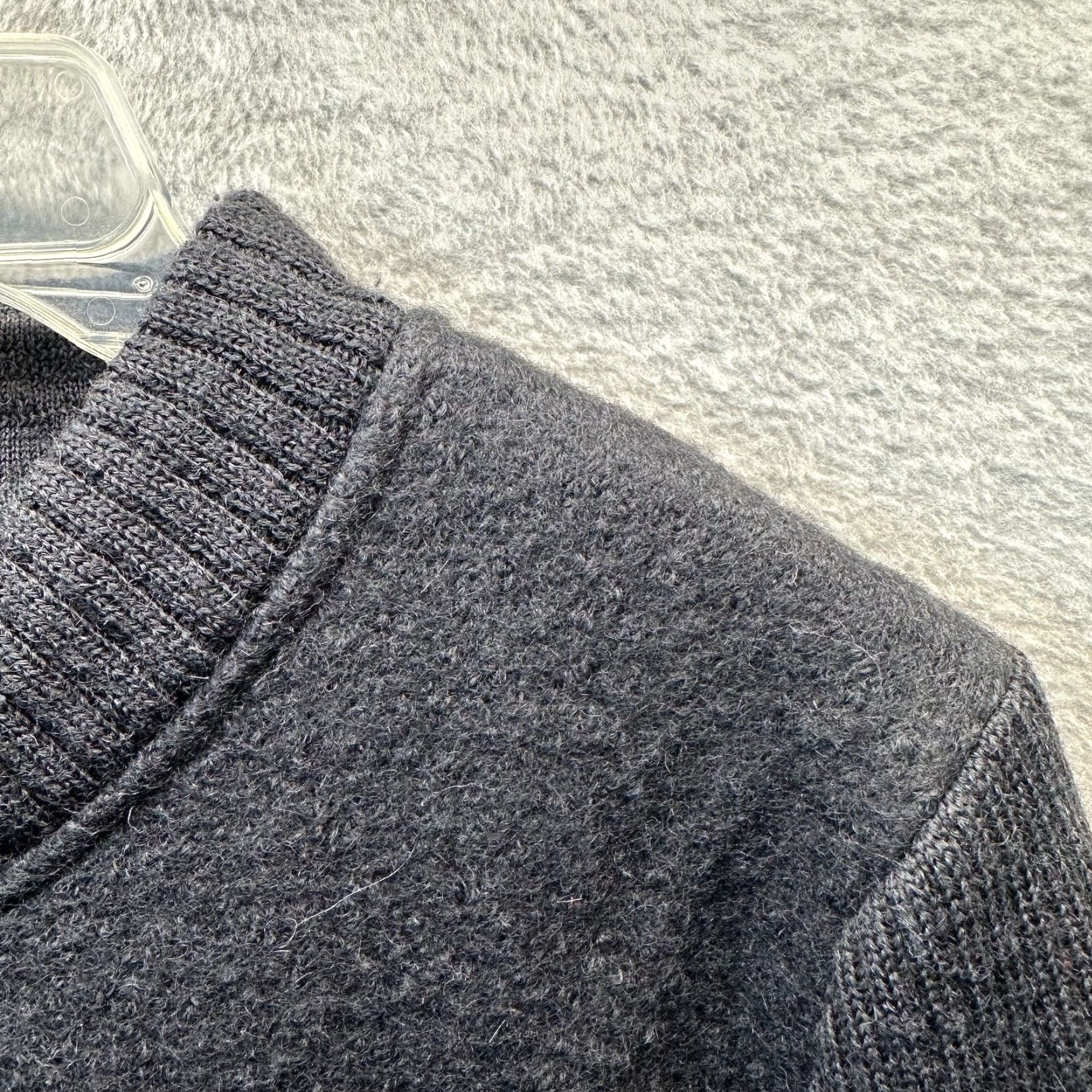 Vintage VINTAGE Christopher Banks Cardigan Womens Medium Black 100% Wool Full Zip Up Shirt Womens Medium Black Cardigan 100% Wool Full Zip Up Size M / US 6-8 / IT 42-44 - 3 Thumbnail