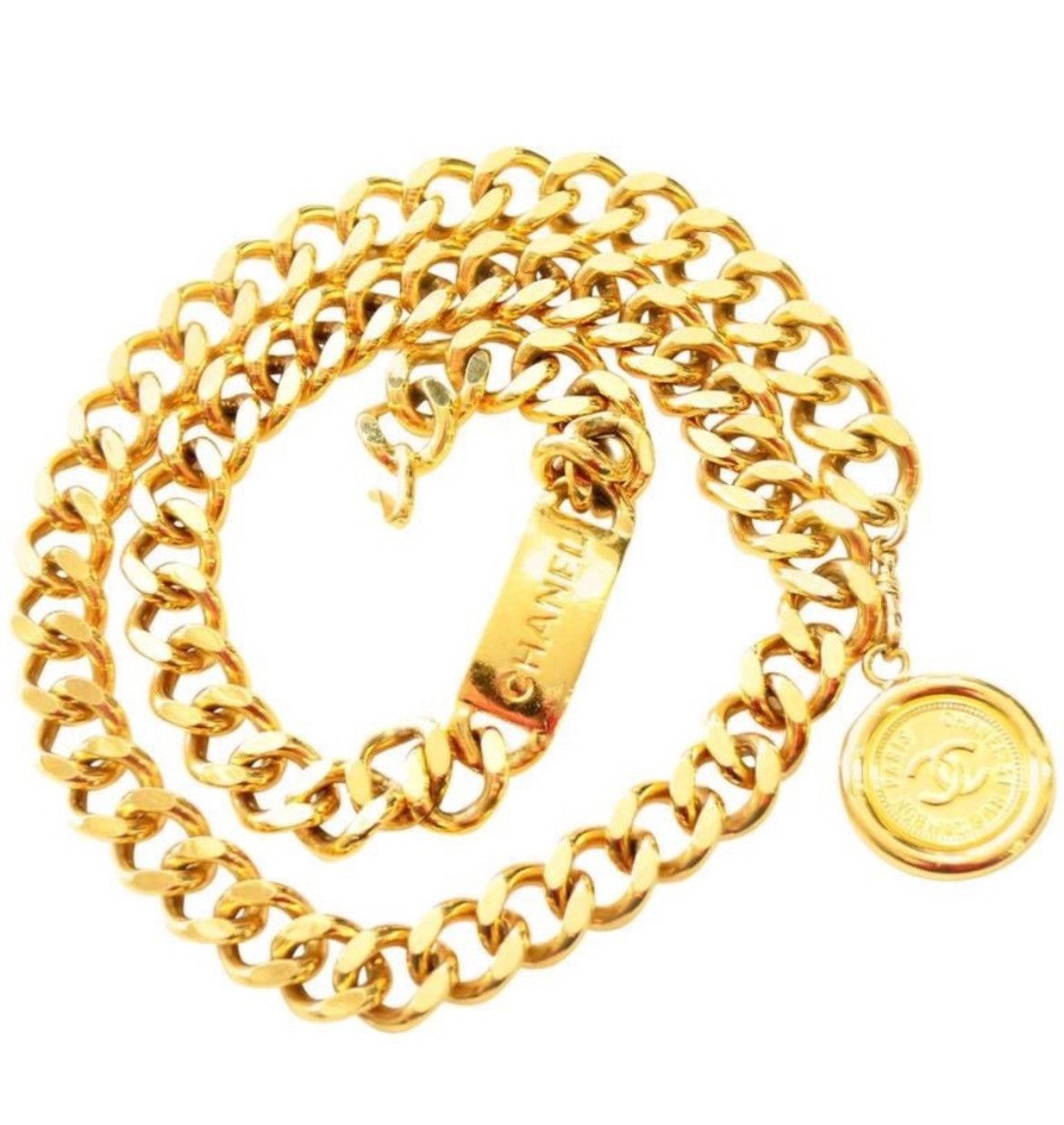 Chanel CHANEL Gold Chain Vintage Medallion Belt Necklace Size ONE SIZE - 1 Thumbnail