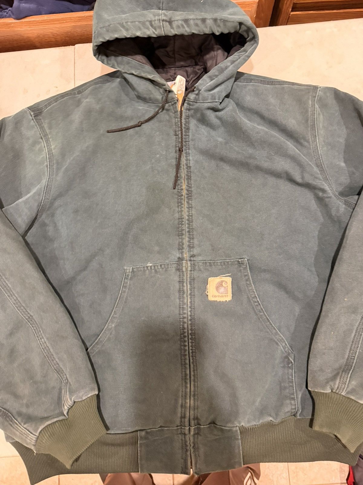 Carhartt Vintage Carhartt Jacket Hooded Green JQ243 Size US XL / EU 56 / 4 - 9 Thumbnail