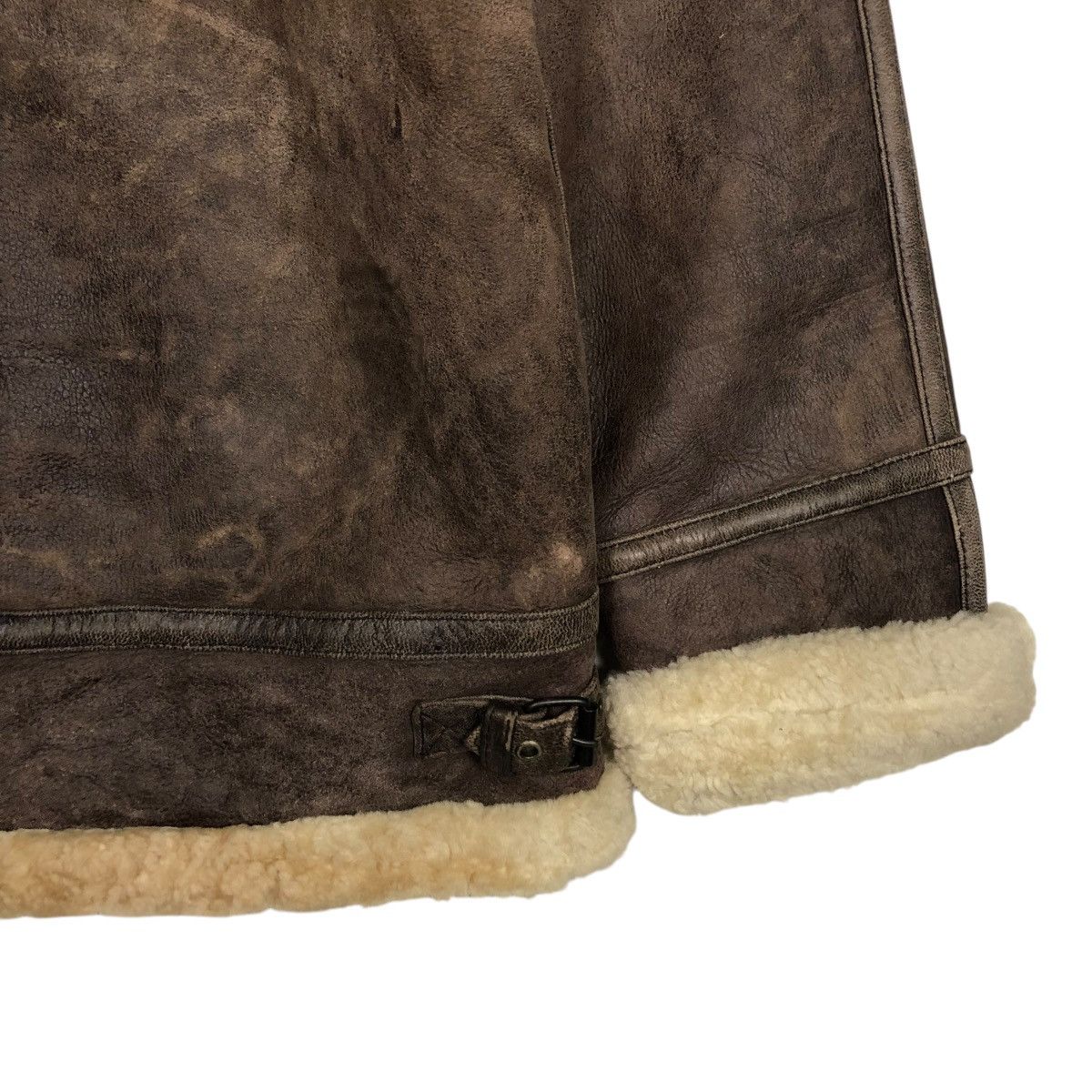 Japanese Brand 🔥VINTAGE LEATHER JACKET B 3 SHEARLING BASE AMERICAN BIKER Size US S / EU 44-46 / 1 - 13 Thumbnail