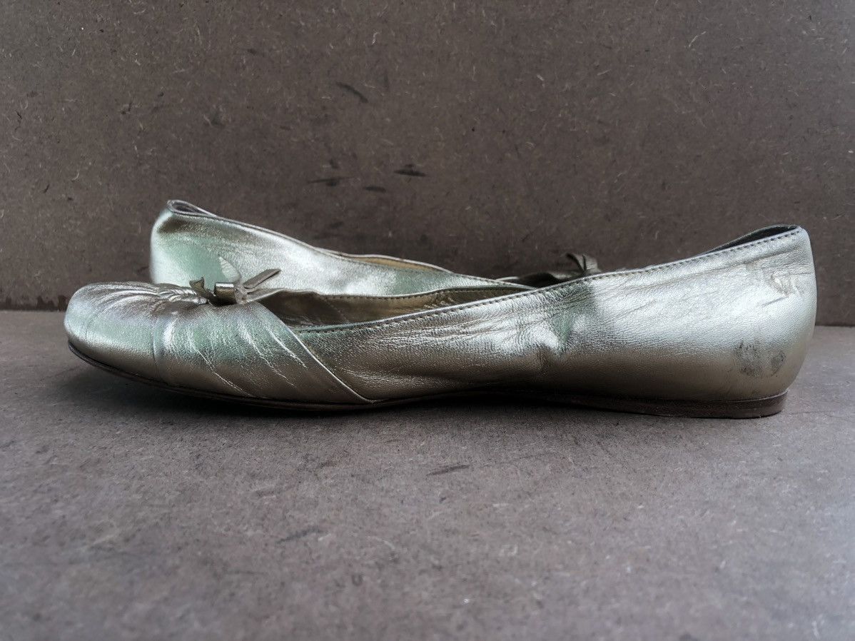 Prada Prada Gold Leather Women’s Flat shoes Size 39.5 Made In 🇮🇹 Size US 9.5 / IT 39.5 - 5 Thumbnail