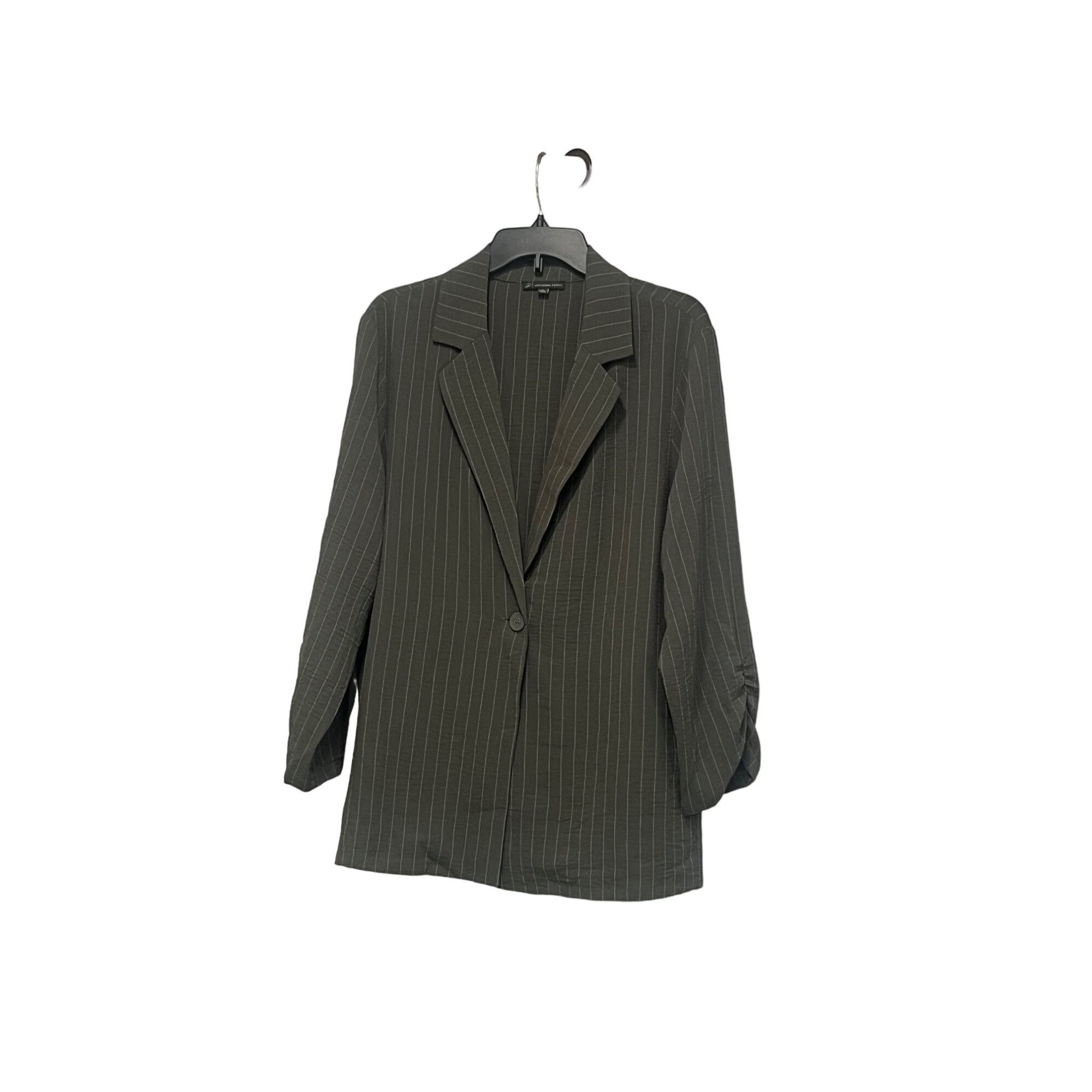 Adrianna Papell Adrianna Papell Pinstripe One Button Jacket In Park Green/iv Size XL / US 12-14 / IT 48-50 - 10 Thumbnail