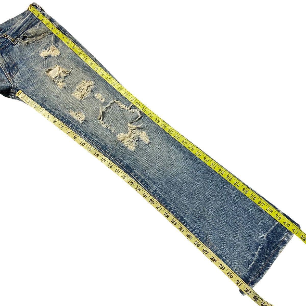 Le Grande Bleu (L.G.B.) Midas Machiavel Hole Distressed Denim Flare Jeans Size US 29 - 22 Thumbnail