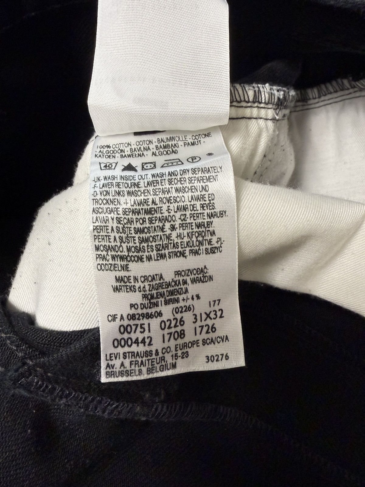 Levi's × Vintage Vintage Levis 751 Jeans Denim Pants Straight Black Y2K 90s Size US 32 / EU 48 - 9 Thumbnail