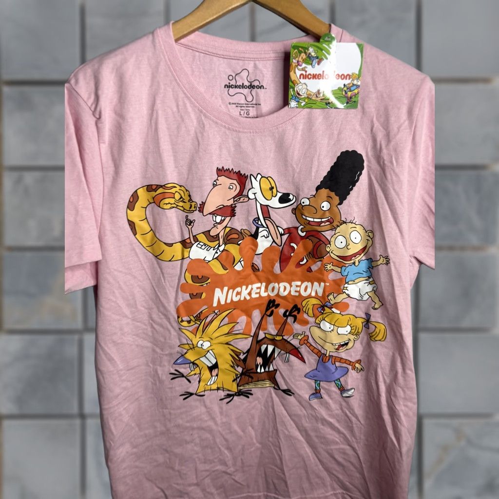 Nickelodeon Nickelodeon Shirt Mens Large Pink Nicktoons Graphic Rugrats Hey Arnold Cartoon Size US L / EU 52-54 / 3 - 1 Thumbnail