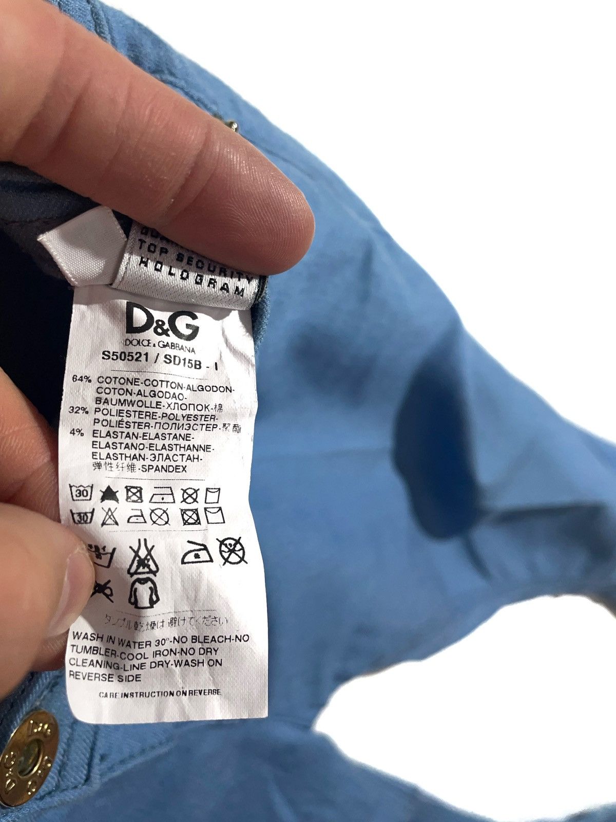 Designer × Dolce & Gabbana Women Slim Blue Jeans Dolce & Gabbana Size 26 Low Rise Girly Size 28" / US 6 / IT 42 - 7 Thumbnail