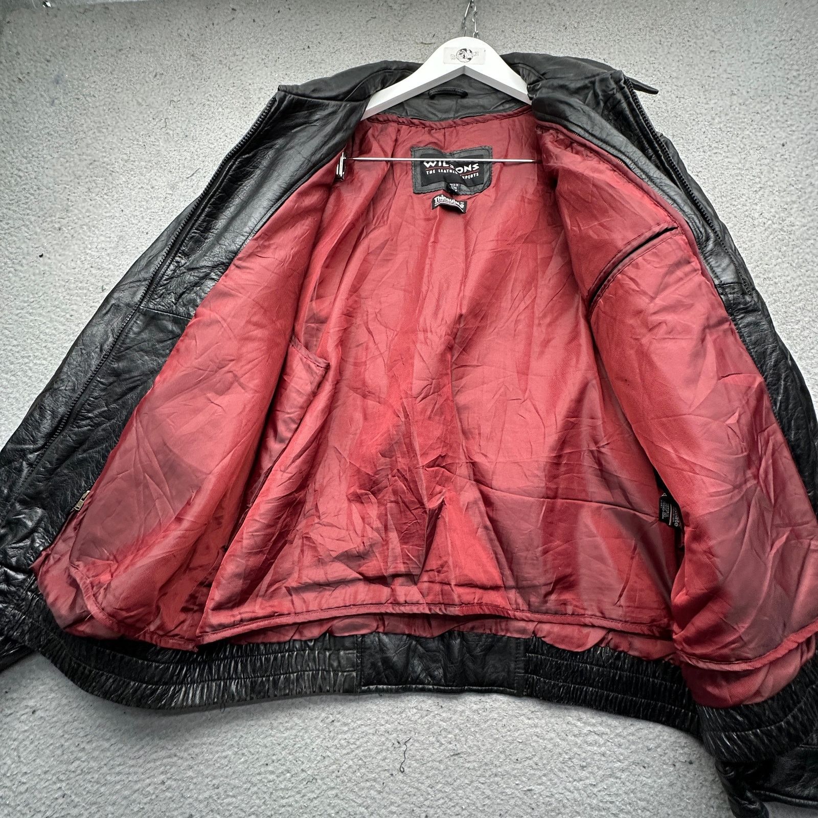 Wilsons Leather Vintage Wilsons Leather Thinsulate Jacket Men 2XLT Black Size US XXL / EU 58 / 5 - 12 Thumbnail