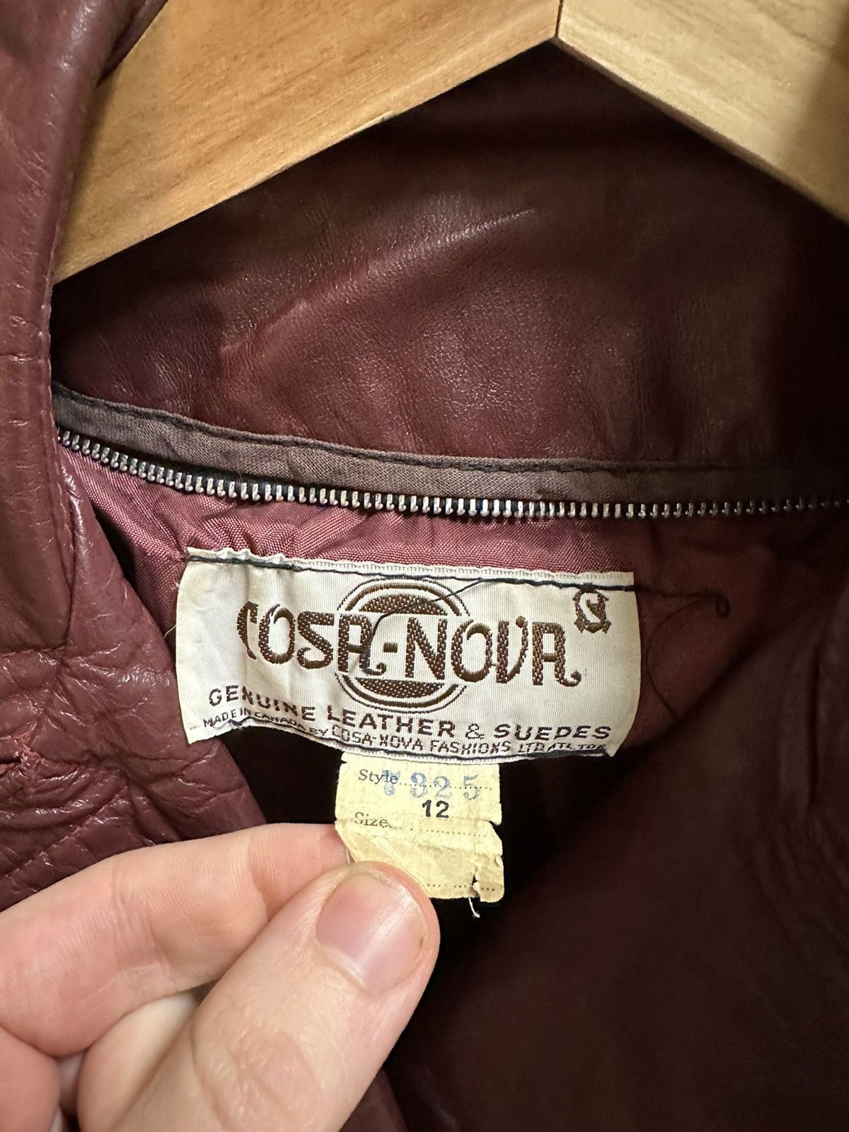Vintage Vintage 1980s Cosa-Nova Long Red Leather Jacket Small Size S / US 4 / IT 40 - 3 Thumbnail