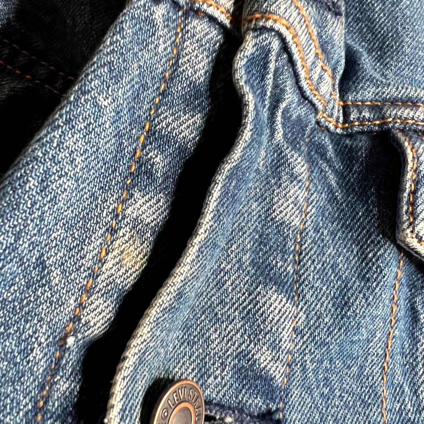 Levi's Levi’s Strauss Signature Sherpa Lined Denim Trucker Jacket Men’s L Blue Jean Red Size US 33 - 3 Thumbnail