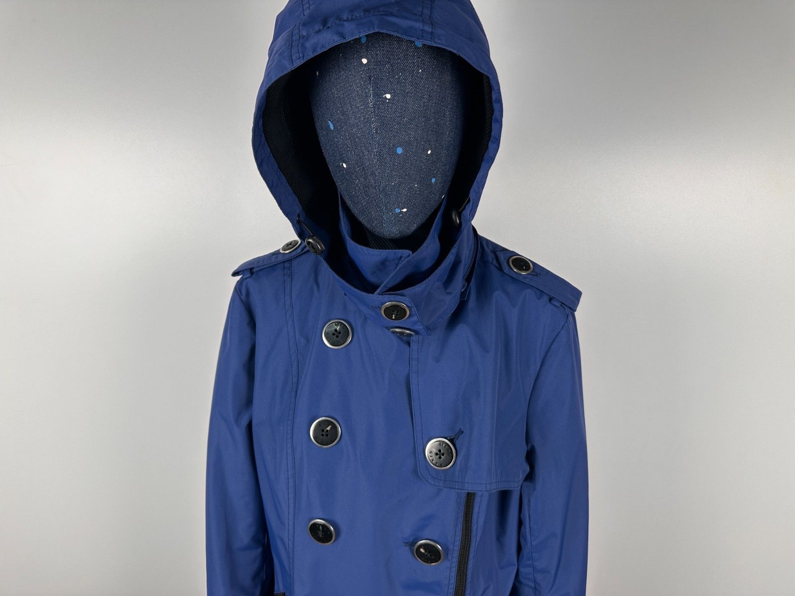 Miss Sixty Miss Sixty Crop Trench Coat Womens Blue Size M Size M / US 6-8 / IT 42-44 - 5 Thumbnail