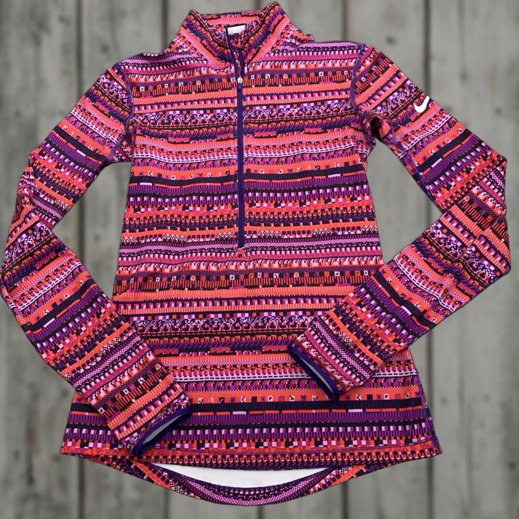 Nike NIKE PRO Hyper Warm Dri Fit 1/2 Zip Thermal Mock Pullover Womens Small Light Size S / US 4 / IT 40 - 1 Thumbnail