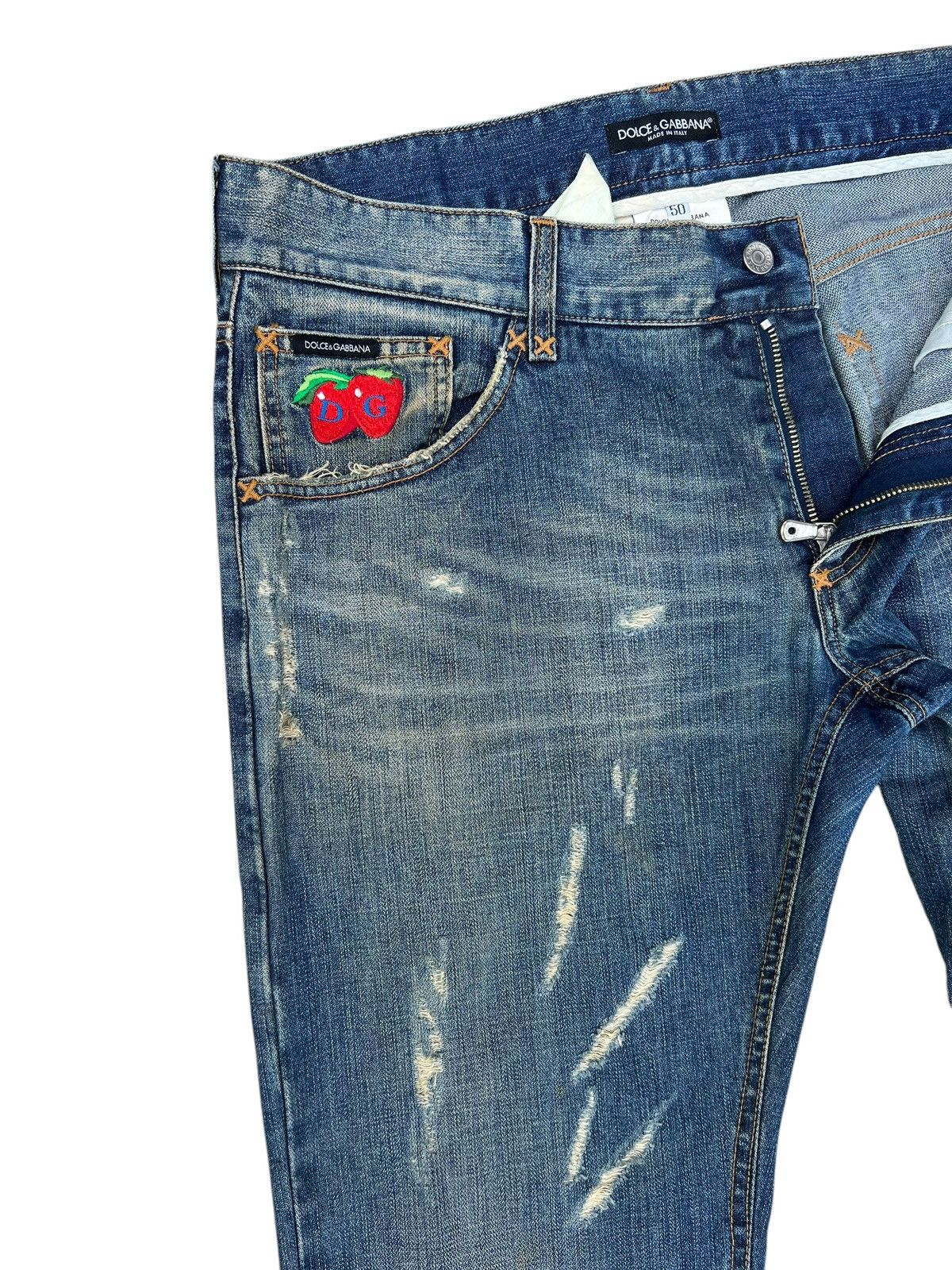 Dolce & Gabbana Vintage 00s Dolce & Gabbana Dirty Mud Distressed Denim Jeans Size US 34 / EU 50 - 6 Thumbnail