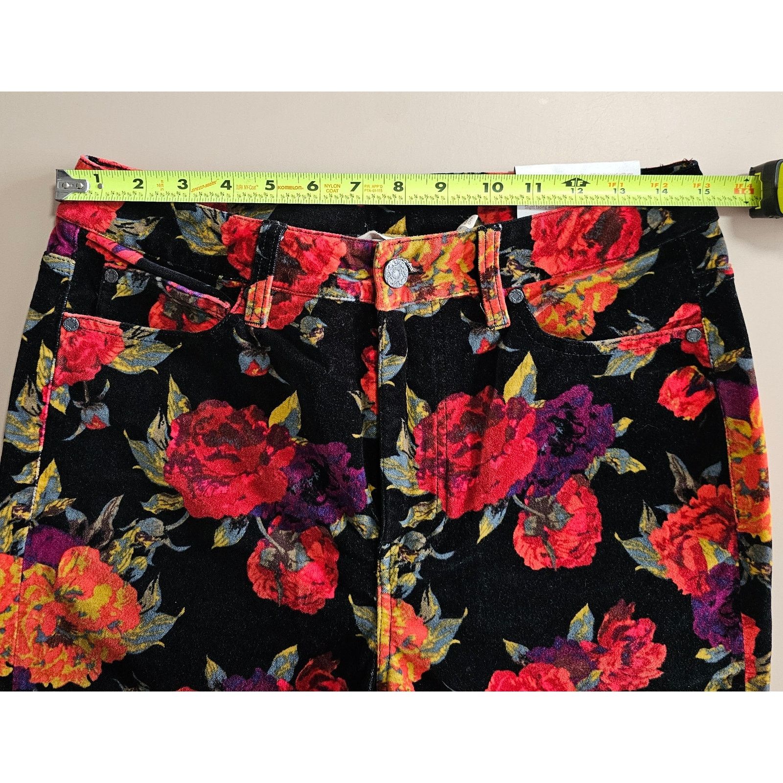 Soft Surroundings Soft Surroundings Velvet Roses Skinny Ankle Missy Pants 8 Size 30" / US 8 / IT 44 - 4 Thumbnail