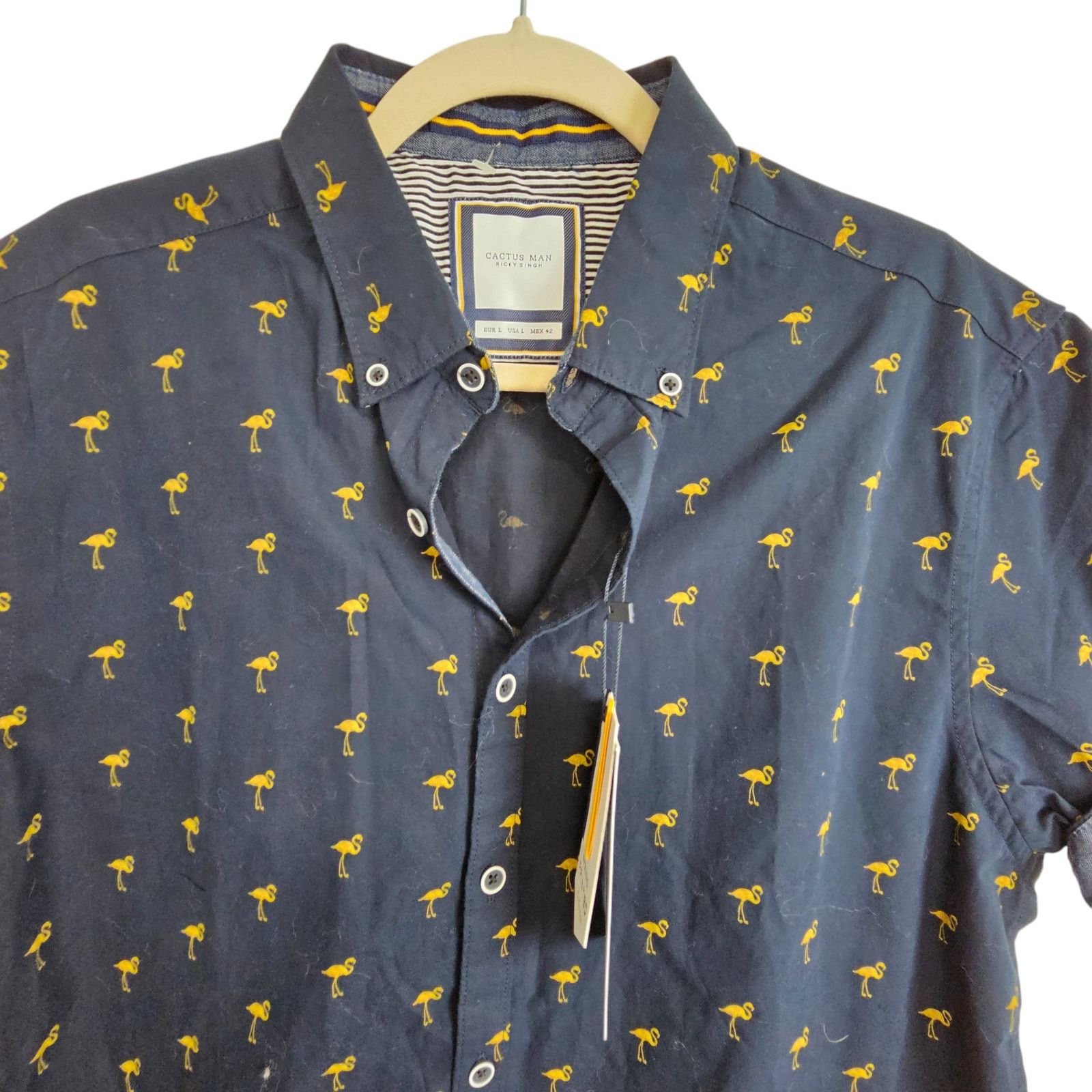 Dee And Ricky Ricky Singh Mens Flamingo Print Shirt L Preppy Beach Resort Size US L / EU 52-54 / 3 - 2 Thumbnail