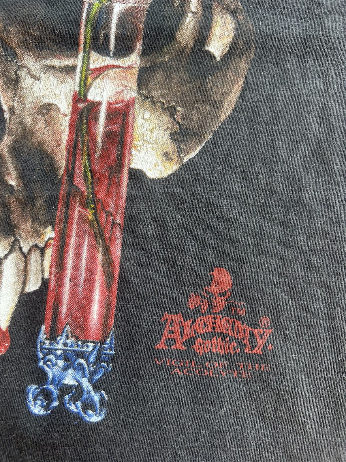 90s Vintage Alchemy Gothic Vigil Of The Acolyte Skull tee XL