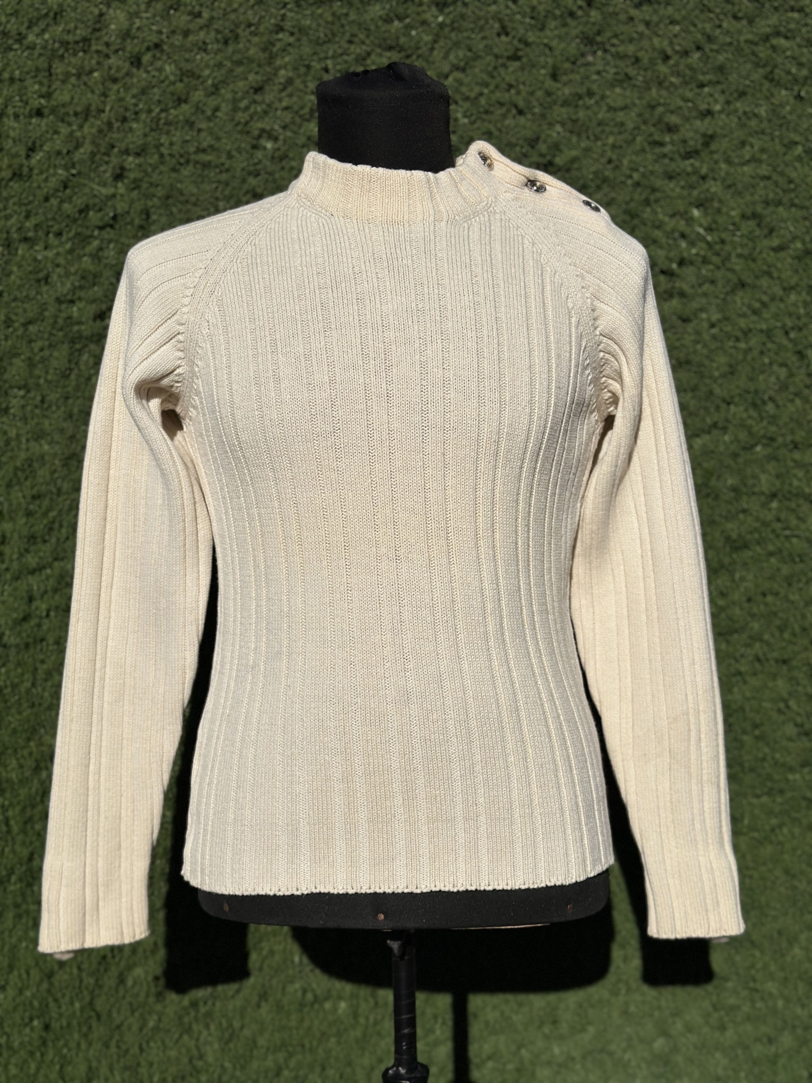 Hermes Hermès Wool Ribbed Button Collar Sweater Slim Fit Size L Size US L / EU 52-54 / 3 - 6 Thumbnail
