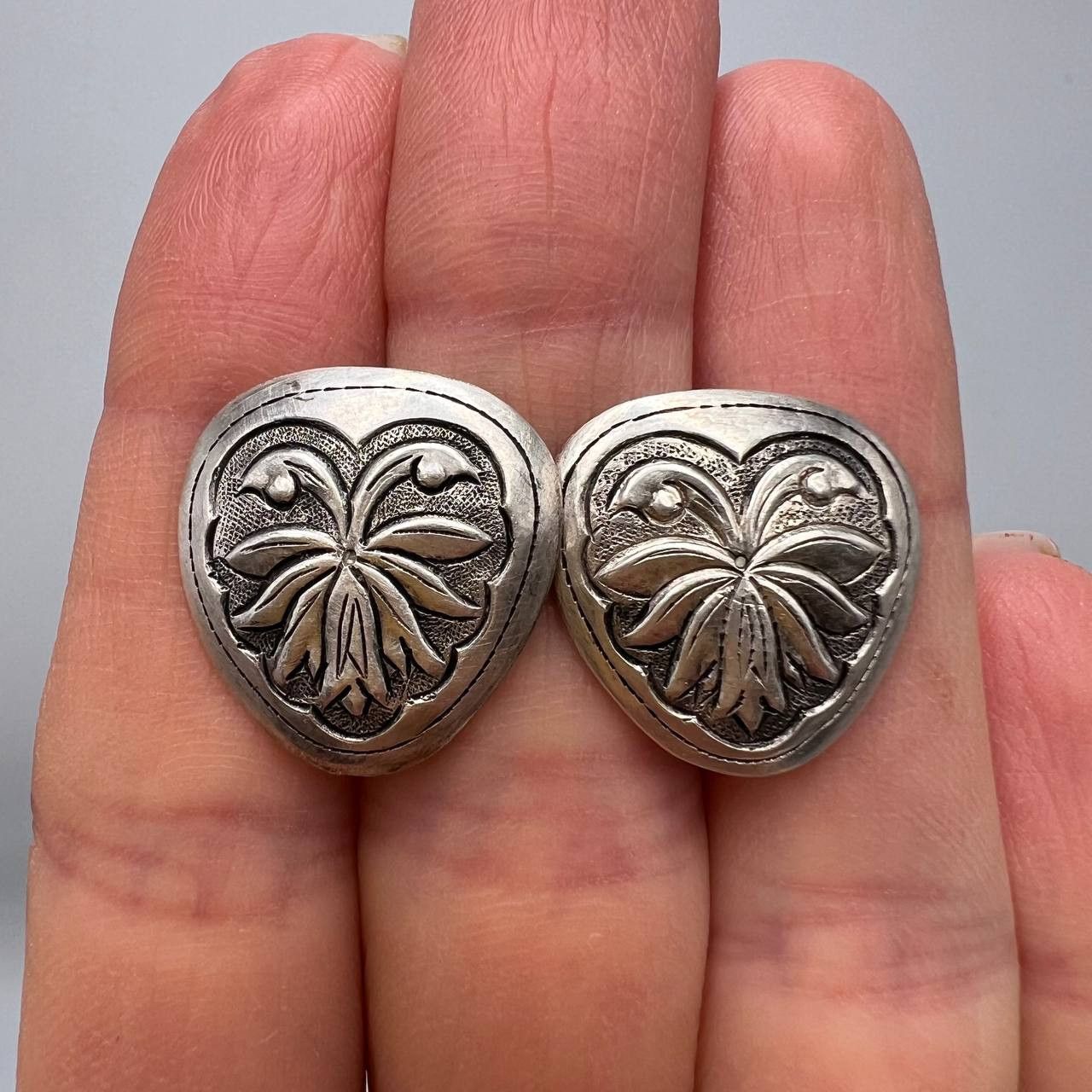 Vintage Men's Cufflinks USSR Silver 875 900 Bamboo Vietnam