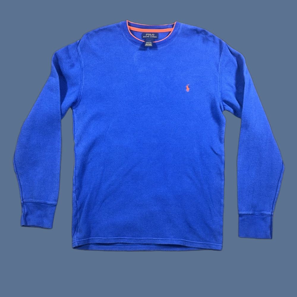 Ralph Lauren Polo Ralph Lauren Blue Thermal Knit Shirt Men’s Large Crest Pony L Size US L / EU 52-54 / 3 - 1 Thumbnail