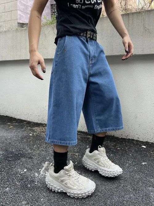 Japanese Brand × Vintage VINTAGE Y2K DRIP denim shorts jorts Size US 34 / EU 50 - 4 Thumbnail